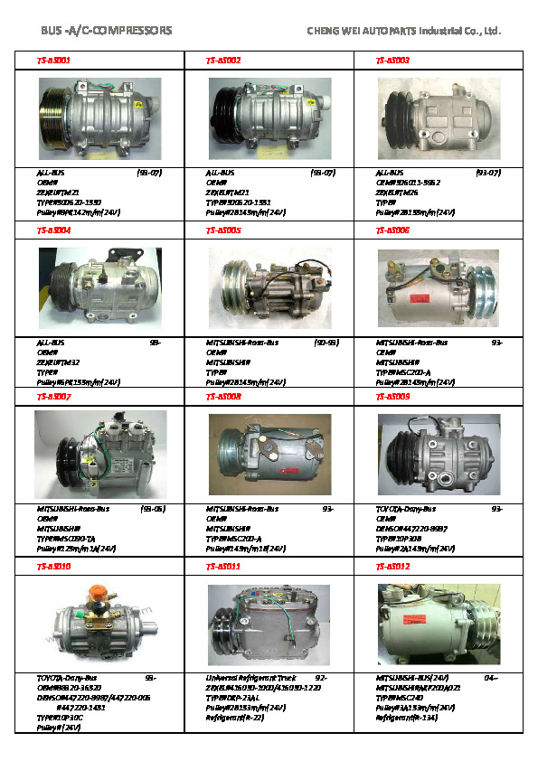 Asian Car AC Compressor